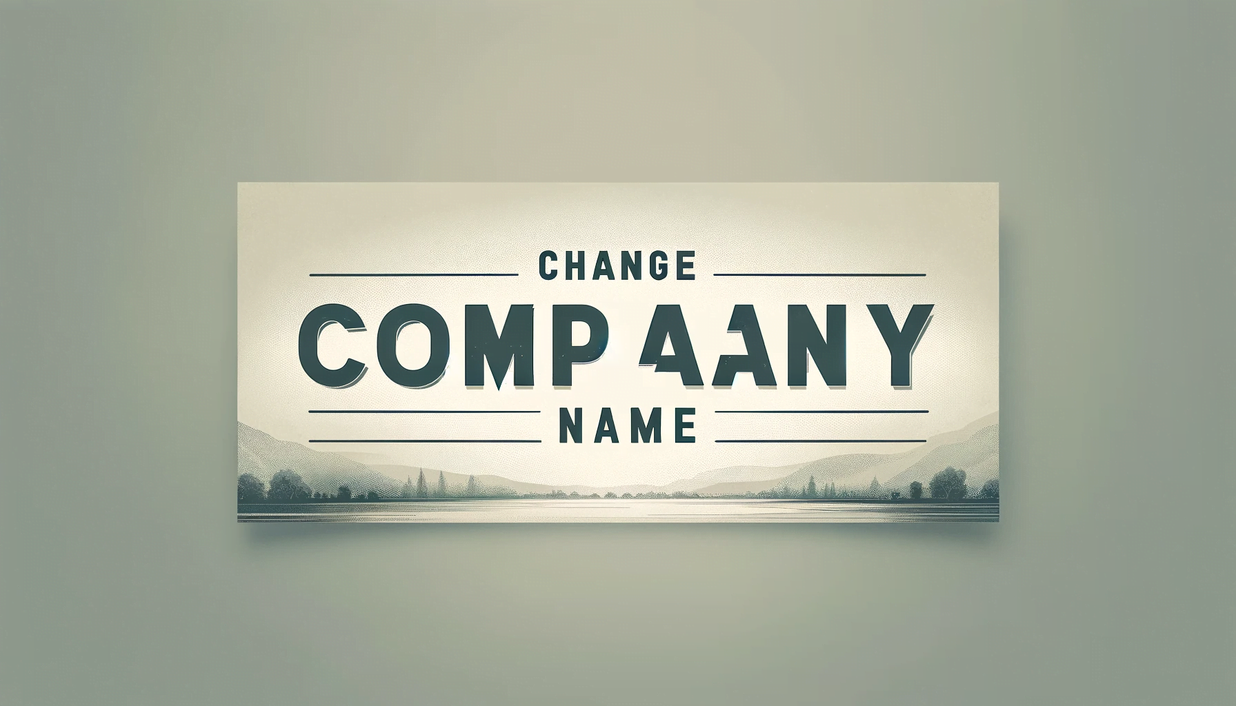 A banner titled, "Change Company Name)