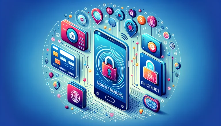 concept graphic highlighting the digital wallets and mobile banking
